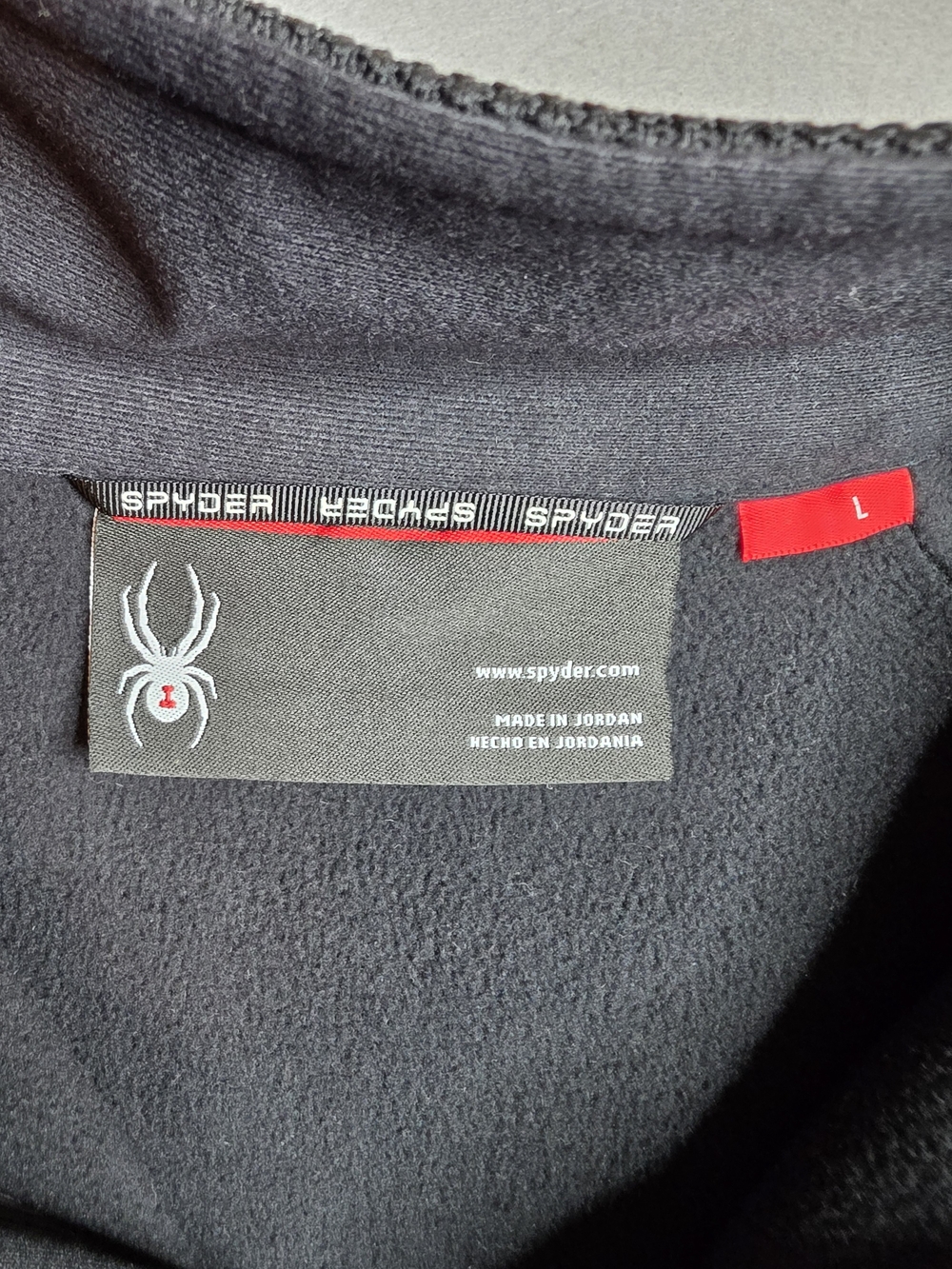 SPYDER Men's Outbound 1/2 Half Zip Midweight Core Sweater Black And Blue - Picture 3 of 8